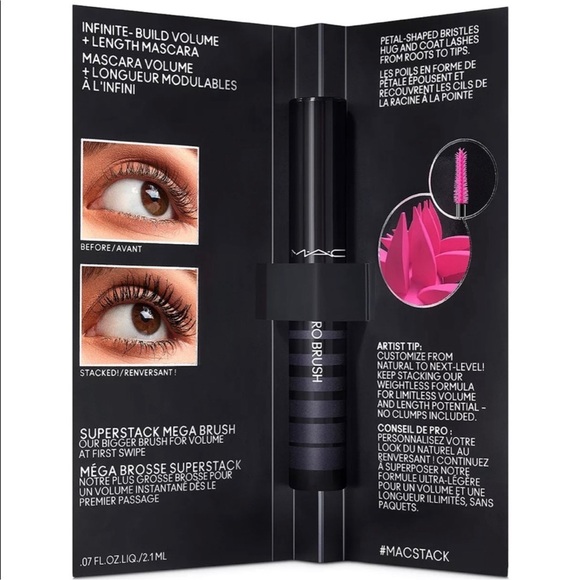 M·A·C Macstack Mascara in Black Stack Mini Deluxe Sample Travel Sized NEW Bundle - Picture 2 of 7